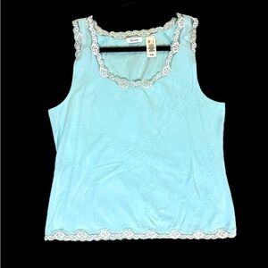 Liz&co Women’s Tank Size Lg Arctic/Aquq